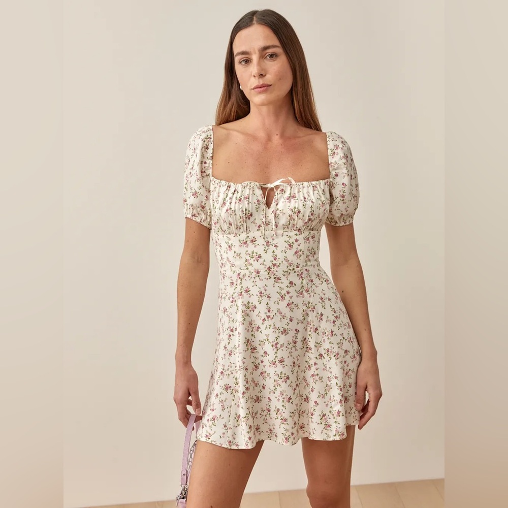 Reformation Corbin Dress Womens 8 in Boheme Milkmaid Sundress Cottagecore Flirty